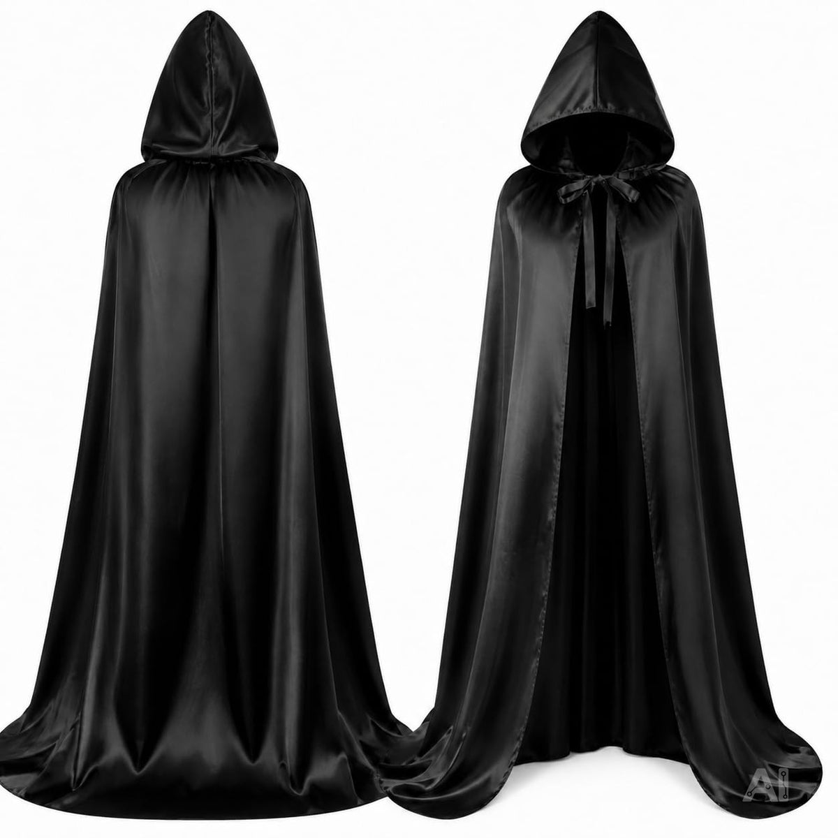 Vampirkostüm - Umhang schwarz mit Kapuze - Verkleidung für Halloween & Fasching