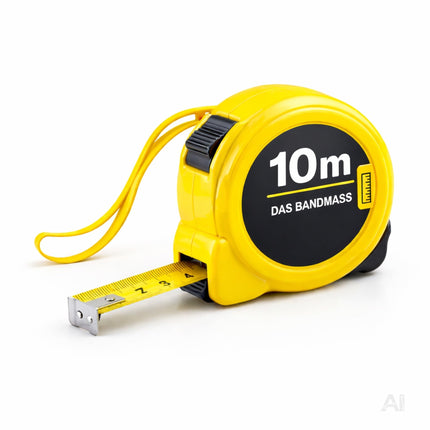 Maßband 10 Meter mit Halterung - robustes Maßband & Bandmaß zum präzisen Messen mit Feststeller