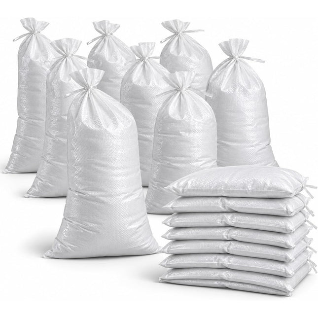 10x Sandsäcke 40x60 cm mit Schnürband zum Wasserschutz bei Hochwasser ungefüllt - Hochwasserschutz - Sack & Gewebesack