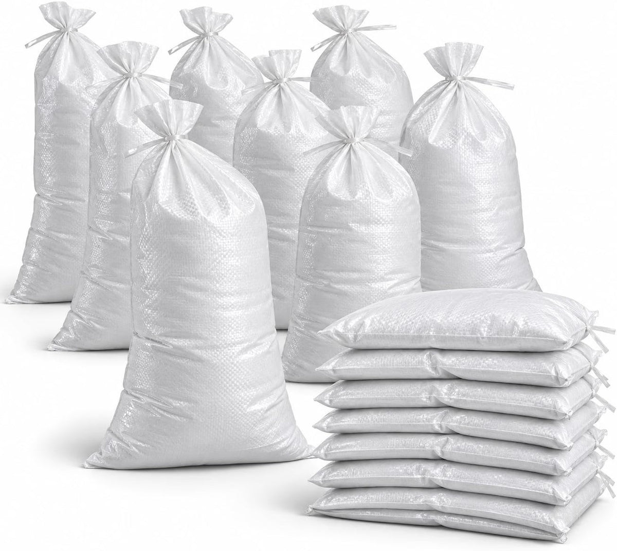 10x Sandsäcke 40x60 cm mit Schnürband zum Wasserschutz bei Hochwasser ungefüllt - Hochwasserschutz - Sack & Gewebesack