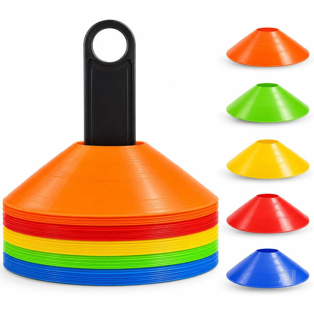 20x Markierungshütchen Hütchen Kegel für Slalom Trainingszubehör & Fußballzubehör