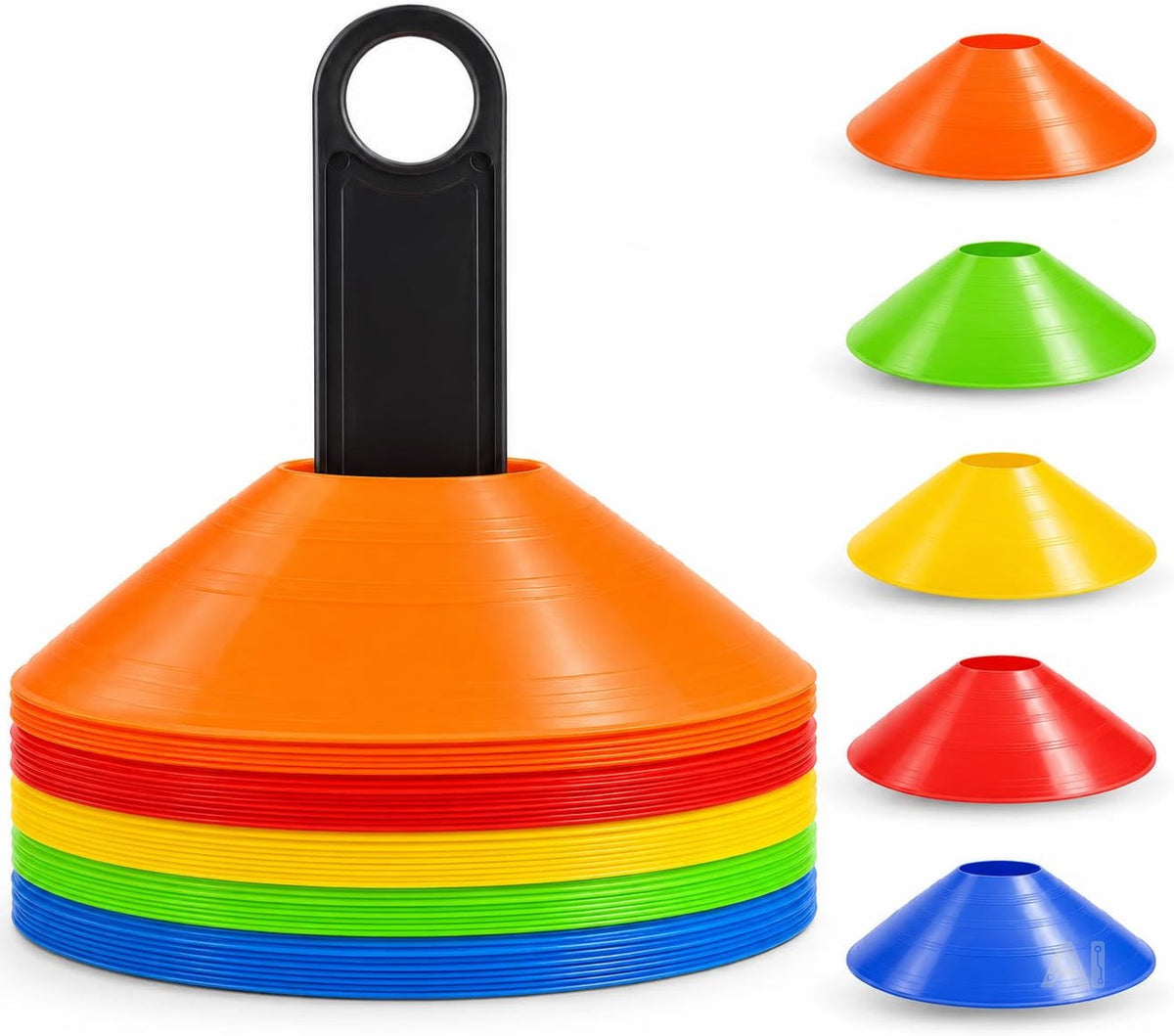 20x Markierungshütchen Hütchen Kegel für Slalom Trainingszubehör & Fußballzubehör