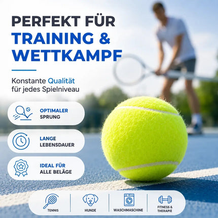 6X Tennisbälle gelb für Training & Wettkampf für Tennis, Sport - Hunde - Waschmaschine – Detailansicht 4