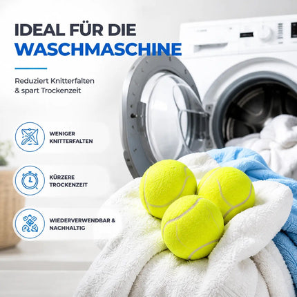 6X Tennisbälle gelb für Training & Wettkampf für Tennis, Sport - Hunde - Waschmaschine – Detailansicht 7