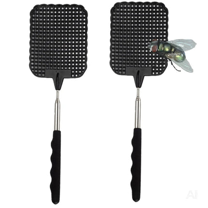 2er Set XXL 73 cm Insektenklatsche Fliegenklatsche Teleskop ausziehbar