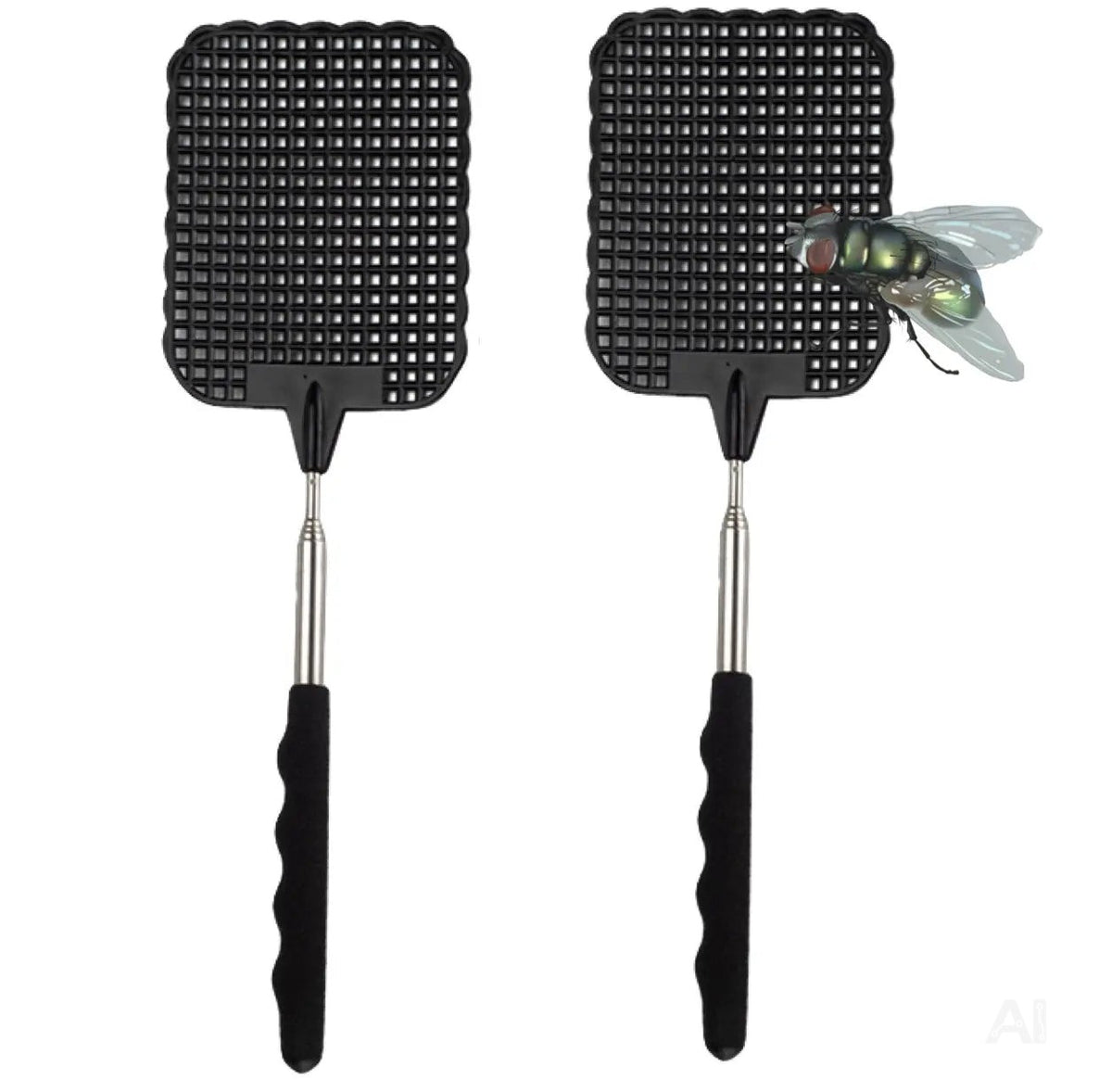 2er Set XXL 73 cm Insektenklatsche Fliegenklatsche Teleskop ausziehbar