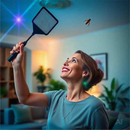 2er Set XXL 73 cm Insektenklatsche Fliegenklatsche Teleskop ausziehbar – Detailansicht 6