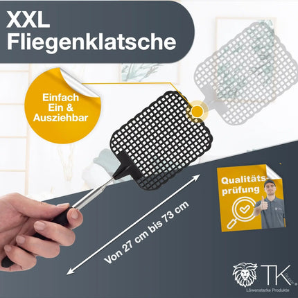 6er Set XXL 73 cm Insektenklatsche Fliegenklatsche ausziehbar Fliegenklatsche Teleskop Fliegenfänger