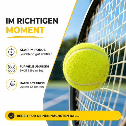 6er Tennisbälle - Wettkampf & Training - Tennisball gelb für Kinder & Hunde & Waschmaschine – Detailansicht 5