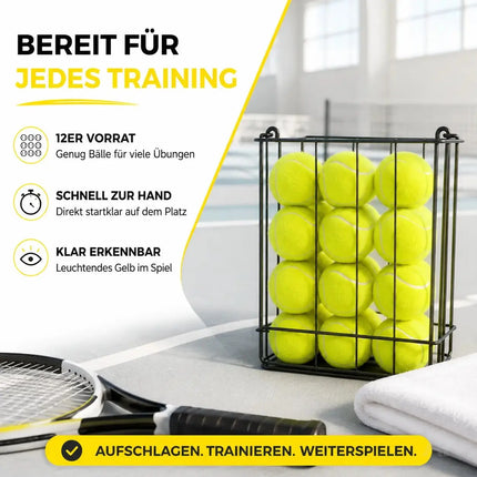 6er Tennisbälle - Wettkampf & Training - Tennisball gelb für Kinder & Hunde & Waschmaschine – Detailansicht 7