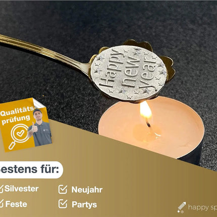 6er Zinngießen Set Zinn Giessen wie Bleigießen Bleigiessen mit & Löffel & Orakelheft - Gesellschaftspiele
