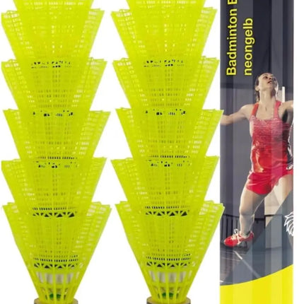 6x Federbälle gelb Badmintonball für Training & Wettkampf Badminton