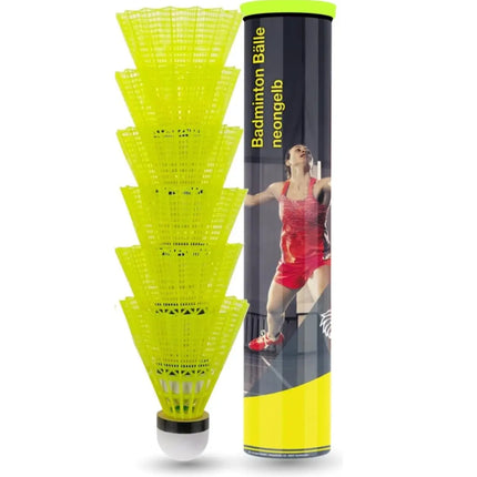 6x Federbälle gelb Badmintonball für Training & Wettkampf Badminton