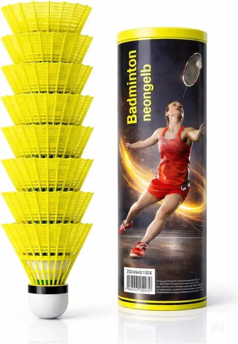 6x Federbälle gelb Badmintonbälle für Training & Wettkampf Badminton