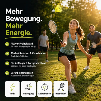 6x Federbälle gelb Badmintonbälle für Training & Wettkampf Badminton