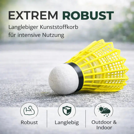 6x Federbälle gelb für Badminton: Für Training und Wettkampf – Detailansicht 5