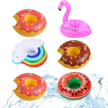 6x Getränkehalter Mix aufblasbar Luftmatratze Schwimmring Schwimmreif für Pool, Wasser - TK Gruppe® Offizieller Onlineshop