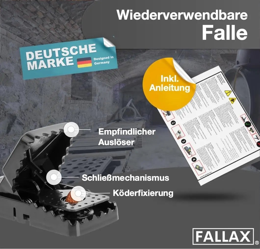 DELYCUTE Mausefallen 6er Set – Wiederverwendbare Schlagfallen Für Maus & Ratte, Einfach & Sicher