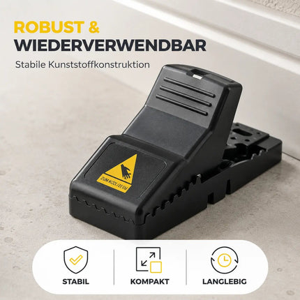 6x Mausefalle Schlagfalle Mousetrap Wühlmausfalle wiederverwendbar Falle für Maus, Ratte