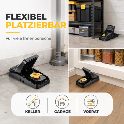 6x Mausefalle Schlagfalle Mousetrap Wühlmausfalle wiederverwendbar Falle für Maus, Ratte