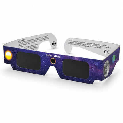6x Sonnenfinsternis Brille ISO 12312-2 zertifiziert – Schutzbrille für Sonnenfinsternis 2026 in Spanien, Frankreich & Europa – Universal passend