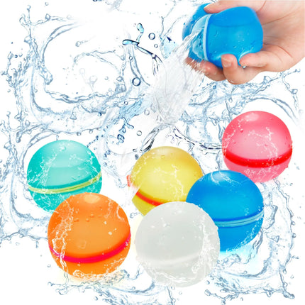 6x Wiederverwendbare Wasserbomben - magnetisch & selbstschließend & schnell befüllbar - Für Kinder & Erwachsene
