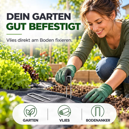 Anwendungsbeispiel der Bodenanker bei der Gartenarbeit