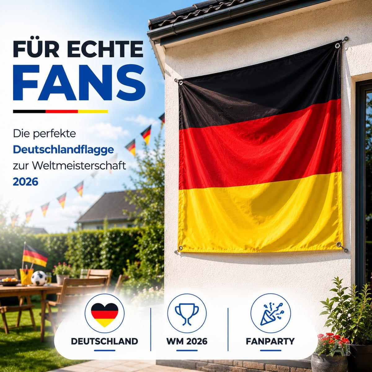 Deutschlandflagge in Schwarz-Rot-Gold