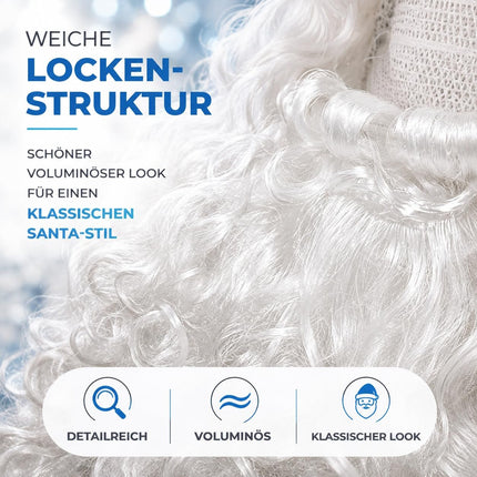 2 in 1 - Nikolausbart-Set - als Verkleidung für Weihnachtsmann