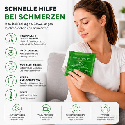 3er Set Kühlpacks Kühlpads - MADE IN GERMANY - 15x15 cm - Grün
