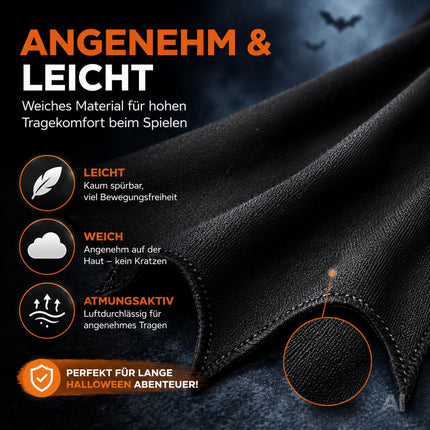 Fledermaus Kostüm Kinder – 4 in 1 Halloween Set ab 3 Jahren