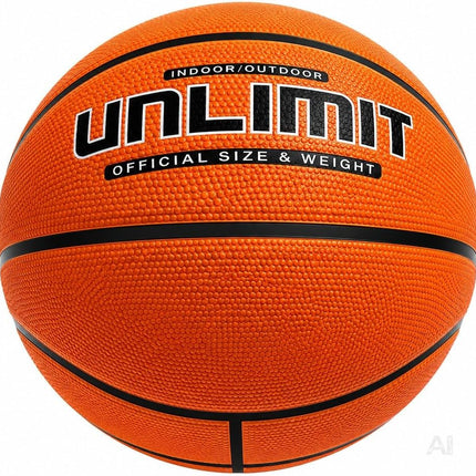 Orangefarbener Basketball Größe 5 aus Gummi