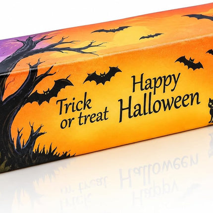 Butter Squishy Halloween 01 in Orange mit Fledermäusen und Gruselmotiven