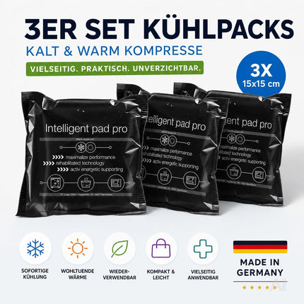 Kompresse Set Schwarz - Kühlpad Kühlkompresse Warmkompresse Kühlpad Schwarz - Kaltkompresse - Kompresse Gelkissen
