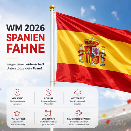 Spanische Flagge in Rot-Gelb-Rot