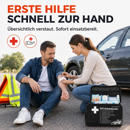 3-in-1-Auto-Notfallset – V16-Warnleuchte, Warnweste und Verbandskasten; IDIADA PC21020060