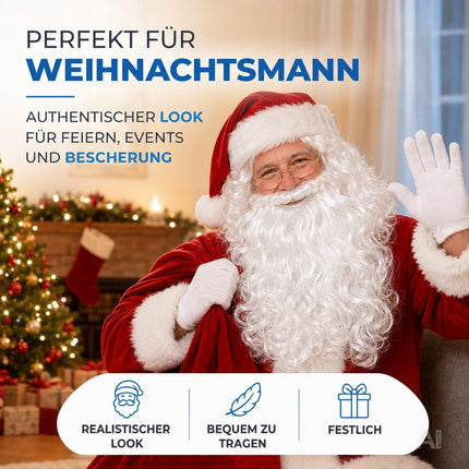 2 in 1 - Nikolausbart-Set - als Verkleidung für Weihnachtsmann