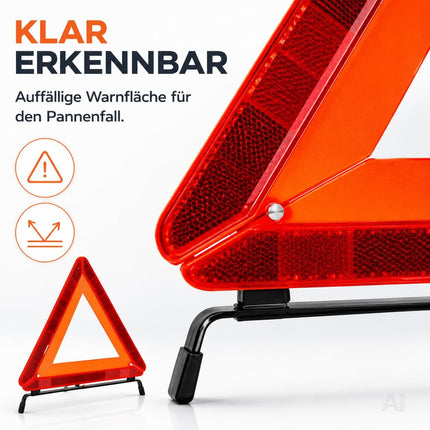 3-in-1-Auto-Notfallset – V16-Warnleuchte, Warnweste und Verbandskasten; IDIADA PC21020060