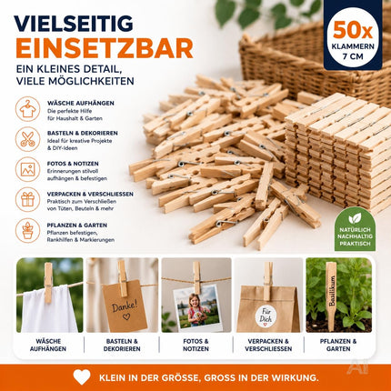 Wäscheklammern aus Holz