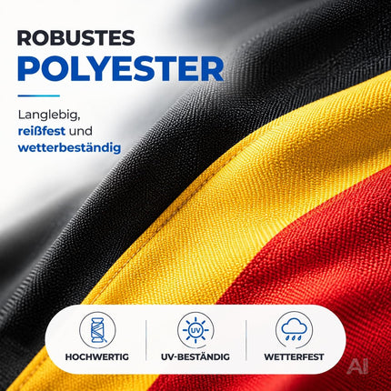 Belgische Flagge in Schwarz-Gelb-Rot – Nahaufnahme des Stoffes