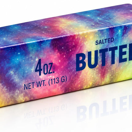 Butter Squishy Antistress-Spielzeug – Weicher Margarine Quetsch zum Knautschen, Fidget Toy für Hände, Arbeitsplatz, Schule & Freizeit (Galaxy bunt)