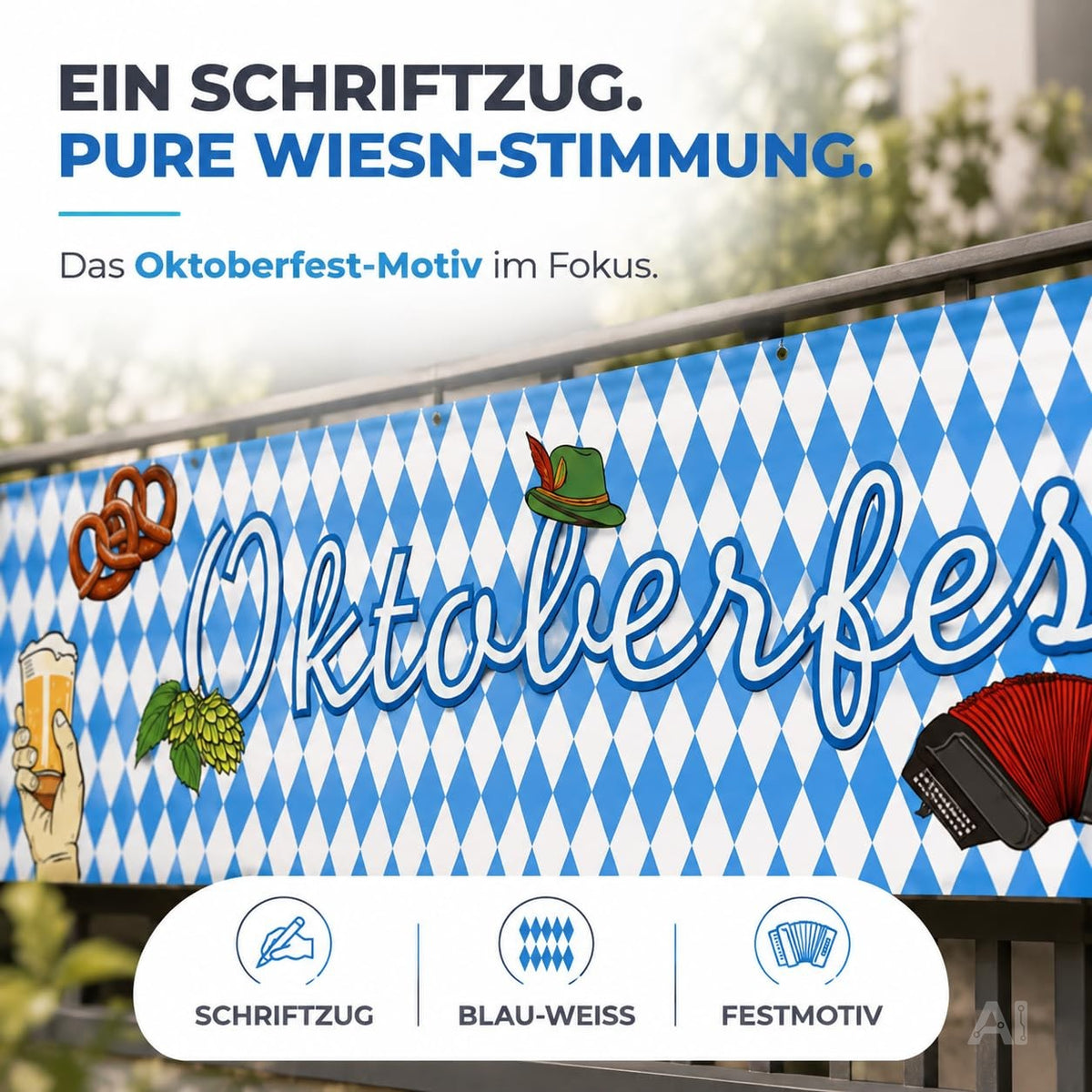 Oktoberfest-Banner, 40 × 150 cm