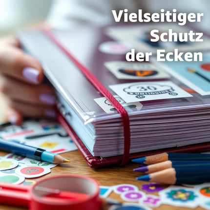 10x Buchumschlag Hefthülle Schutzhülle Einband DIN A4 - transparent klar