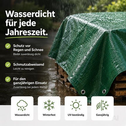 Schutzplane 150 g/m² grün - Allzweck Plane & Gartenplane