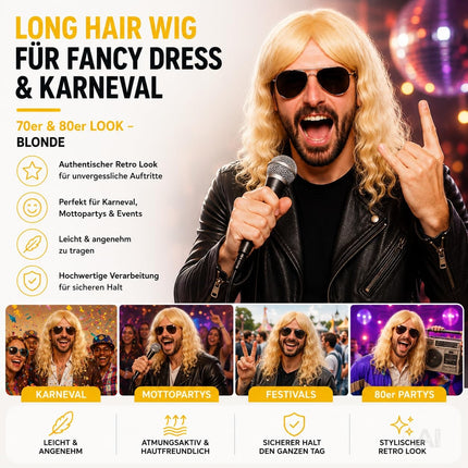 Blonde Langhaarperücke