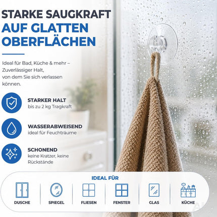 20x Lichterkette Saugnäpfe Saughaken - Saugnapfhalter mit Schlitz für Lichterkette