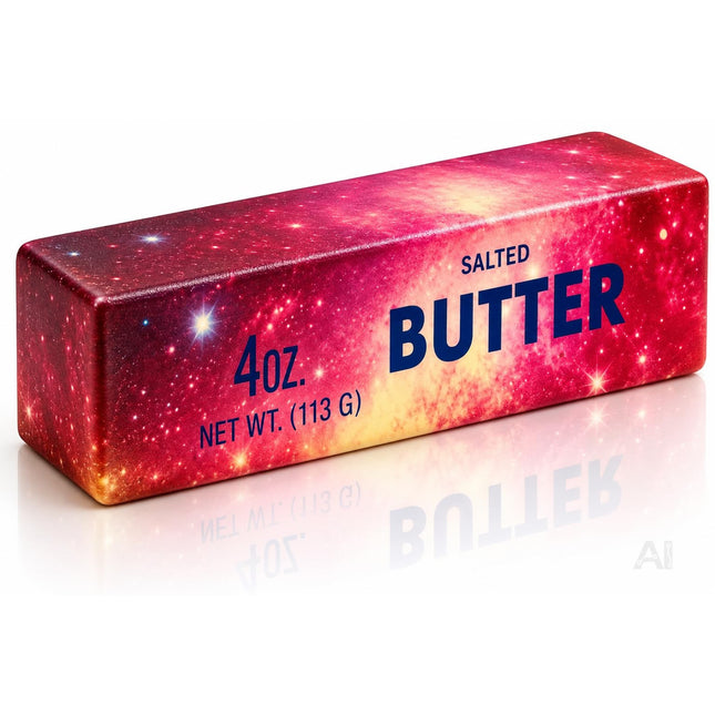 Butter Squishy Antistress-Spielzeug – Weicher Margarine Quetsch zum Knautschen, Fidget Toy für Hände, Arbeitsplatz, Schule & Freizeit (Galaxy rot)