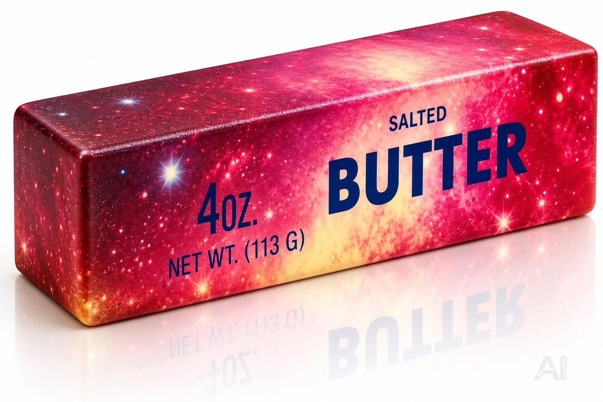 Butter Squishy Antistress-Spielzeug – Weicher Margarine Quetsch zum Knautschen, Fidget Toy für Hände, Arbeitsplatz, Schule & Freizeit (Galaxy rot)