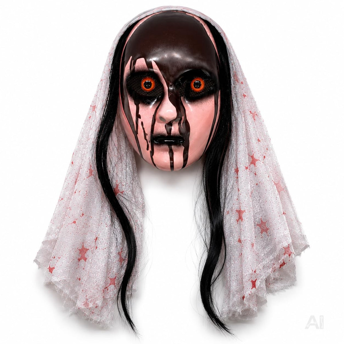 Horror Nonnen Maske – Gruselige Braut Halloween Kostüm Zubehör