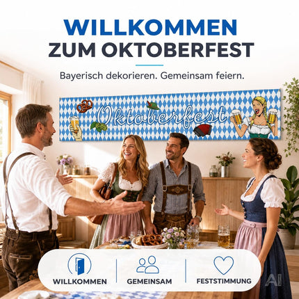 Oktoberfest-Banner, 40 × 150 cm